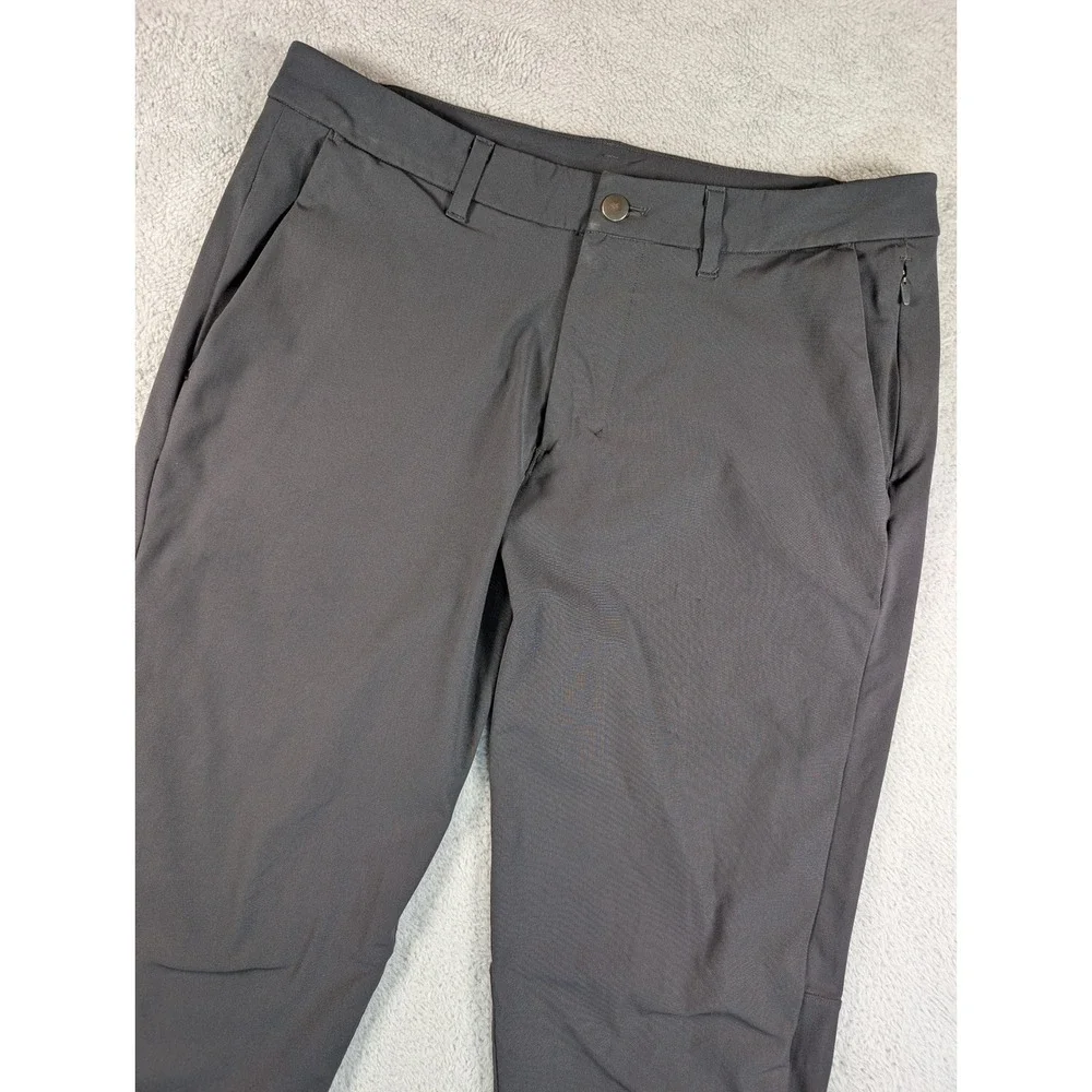 Lululemon Commission Slim Fit Pant Warpstreme Charcoal Grey‎ Mens 33x31 Tapered